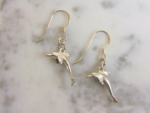 Load image into Gallery viewer, Womens Vintage Estate Sterling Silver Dolphin Earrings 2.7g #E4456