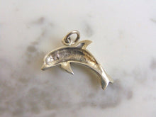 Load image into Gallery viewer, Womens Vintage Estate Sterling Silver Dolphin Pendant 2.7g E4460