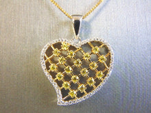 Load image into Gallery viewer, Womens Vintage Estate Gold Tone Sterling Silver Necklace w/ Heart Pendant 6.6g #E4253