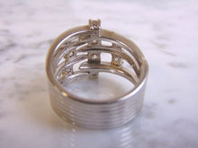 Load image into Gallery viewer, Womens Vintage Estate Sterling Silver CZ Stones Ring 11.2g E4473