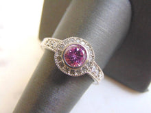 Load image into Gallery viewer, Womens Vintage Estate Sterling Silver Rose Quartz Ring 4.7g E4478