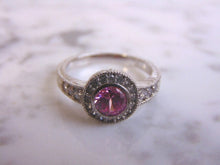 Load image into Gallery viewer, Womens Vintage Estate Sterling Silver Rose Quartz Ring 4.7g E4478