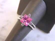 Load image into Gallery viewer, Womens Vintage Estate Sterling Silver Rose Quartz Ring 3.9g E4493