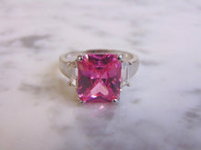 Load image into Gallery viewer, Womens Vintage Estate Sterling Silver Rose Quartz Ring 5.7g E4496
