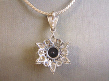 Load image into Gallery viewer, Womens Vintage Estate Sterling Silver Amethyst Stones Pendant W/ Necklace 21g E4523