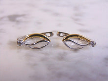 Load image into Gallery viewer, Womens Vintage Estate Sterling Silver Earrings w/ CZ Stones 2.3g #E4537