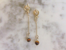 Load image into Gallery viewer, Womens Vintage Estate Sterling Silver Dangle Earrings 1.4g #E4541