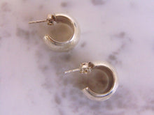 Load image into Gallery viewer, Womens Vintage Estate Sterling Silver Open Hoop Stick Earrings 5.8g E4542