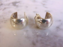 Load image into Gallery viewer, Womens Vintage Estate Sterling Silver Open Hoop Stick Earrings 5.8g E4542