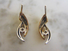 Load image into Gallery viewer, Womens Vintage Estate Sterling Silver Earrings w/ CZ Stones 2.1g #E4554