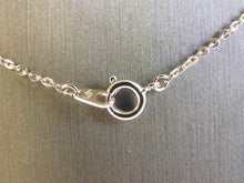 Load image into Gallery viewer, Womens Vintage Estate Sterling Silver CZ Stones Pendant W/ Necklace 2.1g E4561