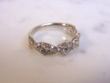 Load image into Gallery viewer, Womens 14K White Gold Diamond Braided Ring 3.9g E2145