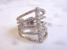 Load image into Gallery viewer, Womens 14K White Gold Diamond Ring 9.7g E3510