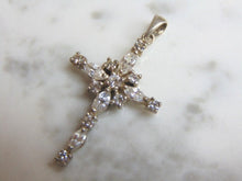 Load image into Gallery viewer, Womens Vintage Estate Sterling Silver Cross Pendant 3.2g E4609