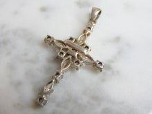 Load image into Gallery viewer, Womens Vintage Estate Sterling Silver Cross Pendant 3.2g E4609