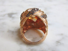 Load image into Gallery viewer, Womens Vintage Estate Sterling Silver Citrine Stone Ring 16.2g E4637