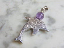Load image into Gallery viewer, Womens Vintage Estate Sterling Silver Opal Stone Dolphin Pendant 8.4g E4657