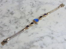 Load image into Gallery viewer, Womens Vintage Estate Sterling Silver Multi Stone Bracelet 25.4g E4709