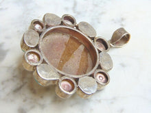 Load image into Gallery viewer, Womens Vintage Estate Sterling Silver Turquoise Stone Pendant 48.5g E4721