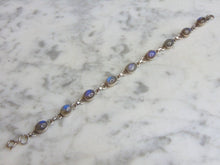 Load image into Gallery viewer, Womens Vintage Estate Sterling Silver Stones Bracelet 8.4g E4734