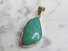 Load image into Gallery viewer, Womens Vintage Estate Sterling Silver Variscite Stone Pendant 7.3g E4759