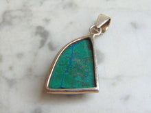Load image into Gallery viewer, Womens Vintage Estate Sterling Silver Variscite Stone Pendant 8.5g E4761