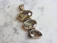 Load image into Gallery viewer, Womens Vintage Estate Sterling Silver CZ Stones Pendant 25.3g E4776