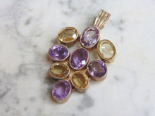 Load image into Gallery viewer, Womens Vintage Estate Sterling Silver Multi Stone Pendant 25g E4777