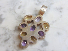 Load image into Gallery viewer, Womens Vintage Estate Sterling Silver Multi Stone Pendant 25g E4777