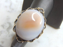 Load image into Gallery viewer, Womens Vintage Estate Sterling Silver Chalcedony Stone Ring 13.4g E4790