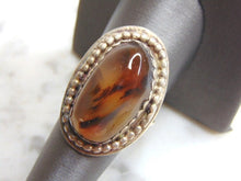 Load image into Gallery viewer, Womens Vintage Estate Sterling Silver Amber Stone Ring 10.7g E4792