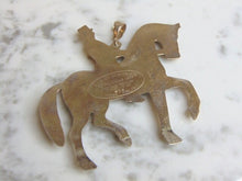Load image into Gallery viewer, Womens Vintage Estate Sterling Silver Man on Horseback Pendant 20.4g E4826