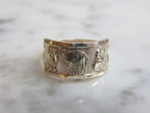 Load image into Gallery viewer, Womens Vintage Estate Sterling Silver Elephant Ring 2.9g E4858