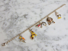 Load image into Gallery viewer, Womens Vintage Estate Sterling Silver Animals Charm Bracelet 21.3g E4861