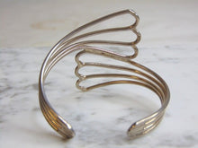Load image into Gallery viewer, Womens Vintage Estate Sterling Silver Modernist Cuff Bracelet 24.7g E4862