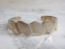 Load image into Gallery viewer, Womens Vintage Estate Sterling Silver Modernist Cuff Bracelet 30.6g E4866