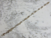 Load image into Gallery viewer, Womens Vintage Estate Sterling Silver Link Bracelet 10.3g E4876