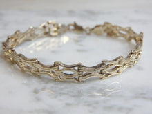 Load image into Gallery viewer, Womens Vintage Estate Sterling Silver Link Bracelet 20.1g E4878