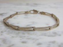 Load image into Gallery viewer, Womens Vintage Estate Sterling Silver Link Bracelet 8.9g E4884