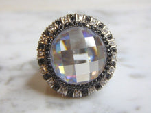 Load image into Gallery viewer, Womens Vintage Estate Sterling Silver CZ Stones Ring 20.9g E4888