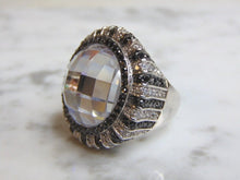 Load image into Gallery viewer, Womens Vintage Estate Sterling Silver CZ Stones Ring 20.9g E4888