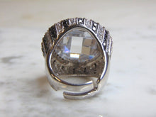 Load image into Gallery viewer, Womens Vintage Estate Sterling Silver CZ Stones Ring 20.9g E4888
