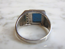 Load image into Gallery viewer, Womens Vintage Estate Sterling Silver Turquoise Stone Ring 5.7g E4889