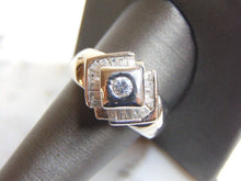 Load image into Gallery viewer, Womens Vintage Estate Sterling Silver CZ Stones Ring 10.1g E4890