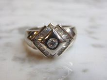Load image into Gallery viewer, Womens Vintage Estate Sterling Silver CZ Stones Ring 10.1g E4890