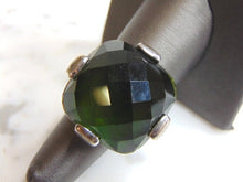 Load image into Gallery viewer, Womens Vintage Estate Sterling Silver Diopside Stone Ring 21.5g E4894