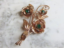 Load image into Gallery viewer, Womens Vintage Estate Sterling Silver Floral Brooch 23.9g E4930