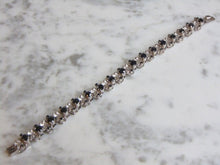 Load image into Gallery viewer, Womens Vintage Estate Sterling Silver Sapphire Bracelet 23g E4950