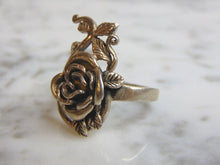 Load image into Gallery viewer, Womens Vintage Estate Sterling Silver Rose Ring 7.8g E4961