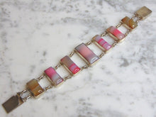 Load image into Gallery viewer, Womens Vintage Estate Sterling Silver Agate Bracelet 49.2g E4972